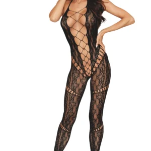 Schwarzer Fantasie-Bodystocking – DG0519BLK