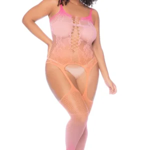 Große Netz-Bodysuit im Sonnenuntergangsverlauf – MAL1125XSUNS Große Netz-Bodysuit im Sonnenuntergangsverlauf – MAL1125XSUNS