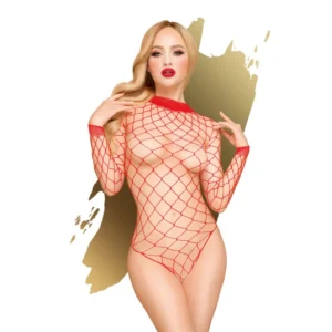 Roter Body aus grobem Netz Scandalous rot – PH0109RED Roter Body aus grobem Netz Scandalous rot – PH0109RED