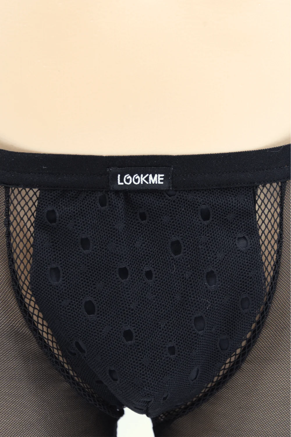 Schwarzer halbtransparenter Boxer - LM2502-67BLK – Bild 6