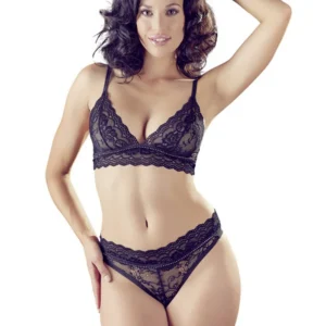 2-teiliges Set aus Spitze mit Strass – OR2213621BLK