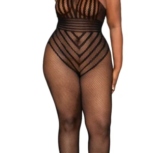 Großformatiges Netz-Bodystocking – DG0402XBLK Großformatiges Netz-Bodystocking – DG0402XBLK