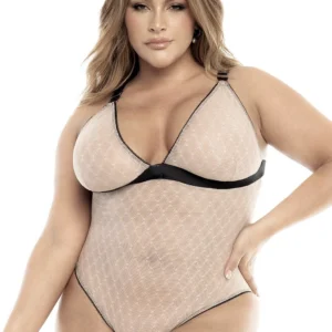 Body, große Größe, hautfarben und schwarz – MAL8782XNBL Body, große Größe, hautfarben und schwarz – MAL8782XNBL