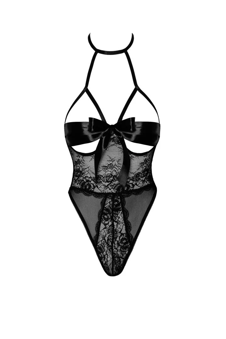 Sexy Kiss 246 body et ruban de satin - noir – Bild 5