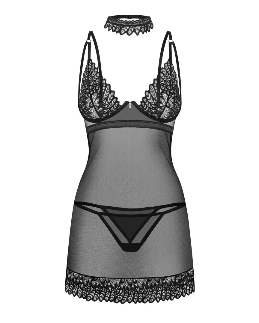 Donarella nuisette et string - Noire NP – Bild 5