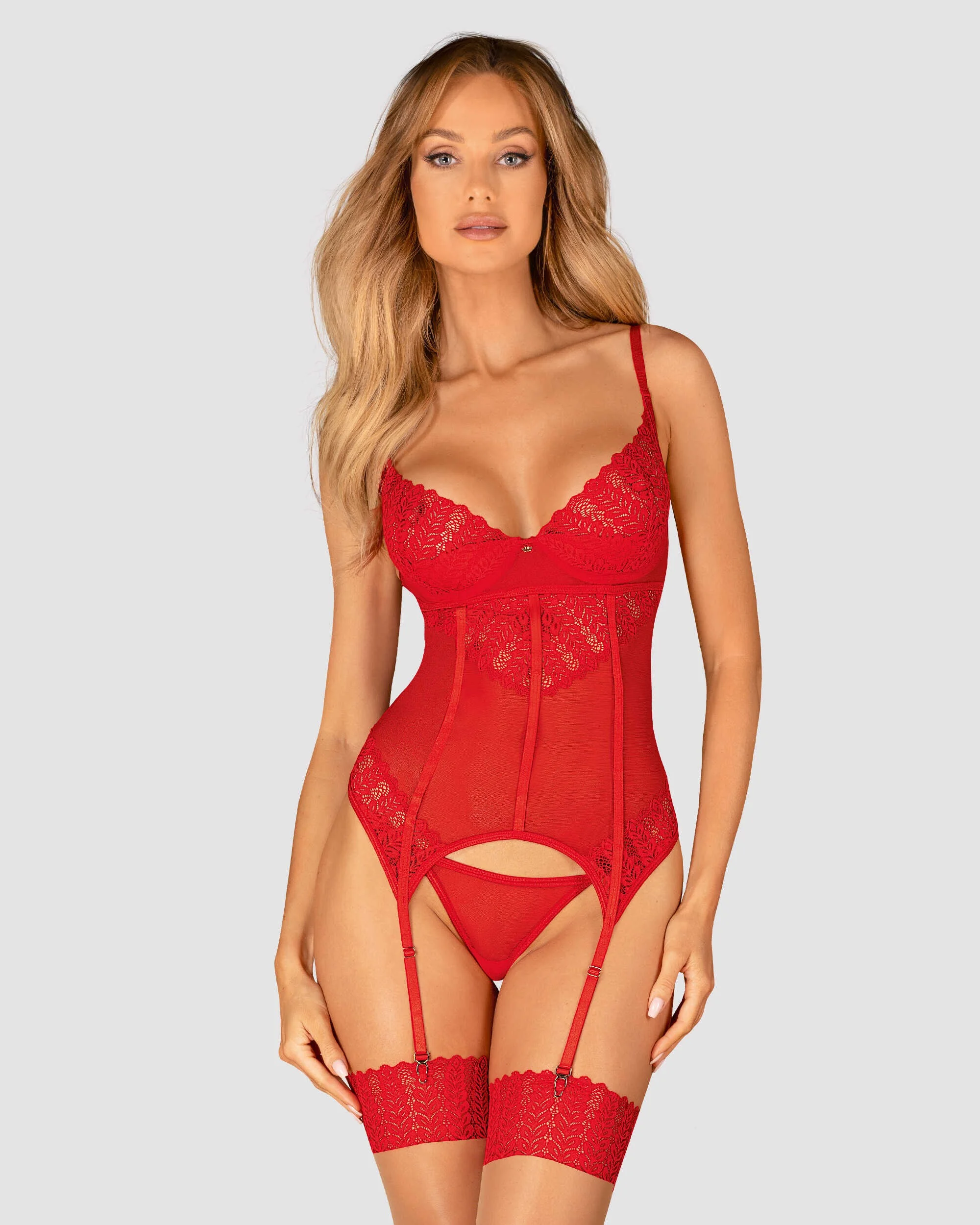 Ingridia corset et string - Rouge – Bild 5