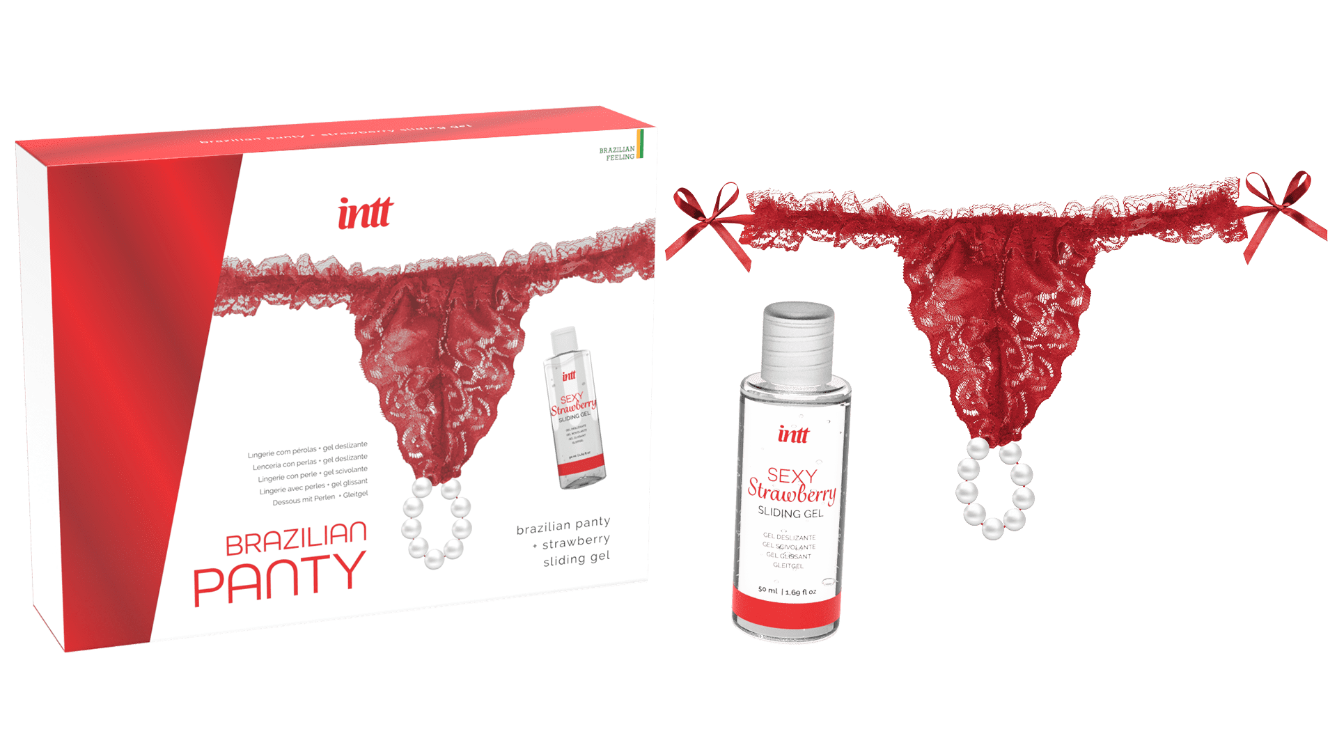 Red brazilian panty - String et lubrifiant – Bild 3