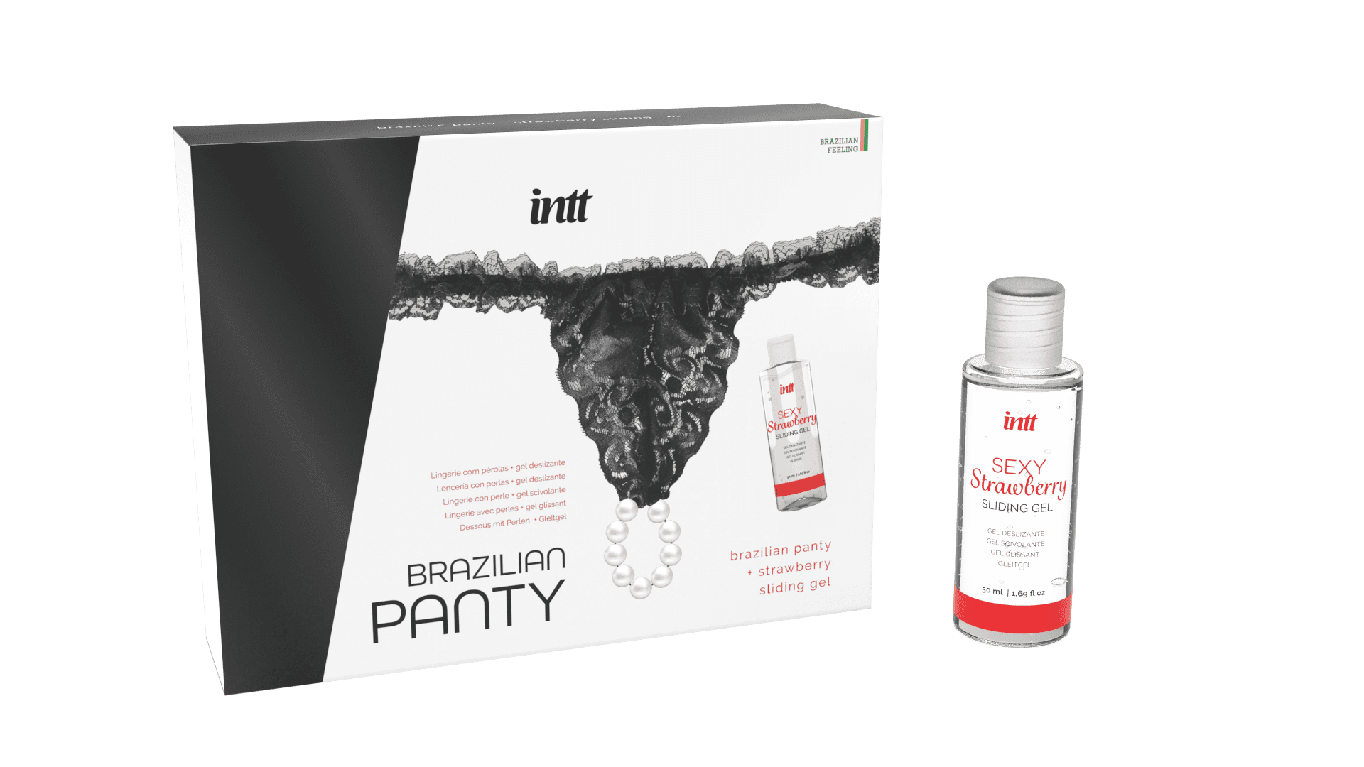 Black brazilian panty - String et lubrifiant